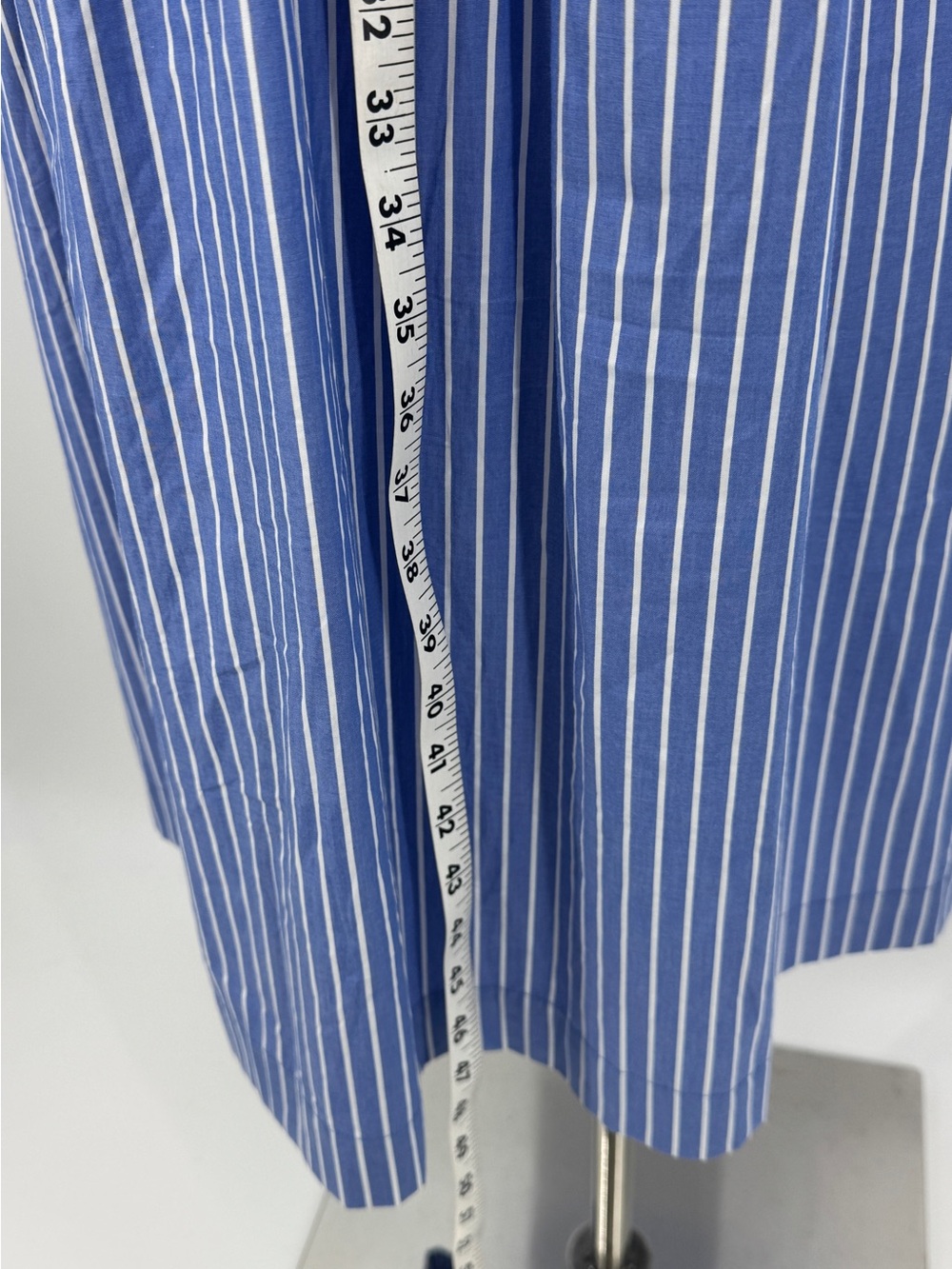 J. Crew Blue Striped Button-Front Women’s Dress fit and flare - Picture 5 of 9